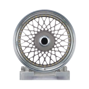 Rueda de coche de pasajeros personalizada de aleación de aluminio forjado de dos piezas con malla retro para vehículos europeos y reacondicionamiento general. - Product Image 6