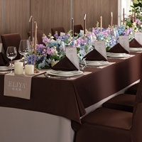 Nappe en coton blanc tissé sur mesure de haute qualité, certifiée OEKO-TEX, avec ourlet festonné, pour la maison, les mariages et les fêtes