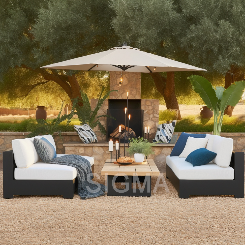 New Design Modern Furniture Outdoor Patio Furniture Deep Seating Aluminum Furniture Sofa Set