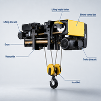 Palans électriques à câble métallique M5 à faible bruit pour applications de levage de grues industrielles