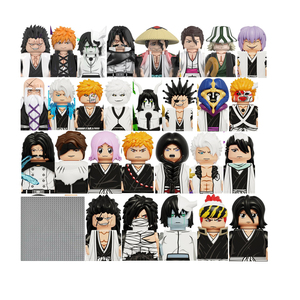 Bloques de Construcción de Anime Bleach, Figuras de Acción de Kurosaki Ichigo y Kuchiki <span class=keywords><strong>Rukia</strong></span>, Ladrillos Coleccionables Móviles, Juguetes de Regalo de Navidad - Product Image 1