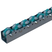 Rail inférieur pour stores à rouleaux en plastique et nylon, roulettes omnidirectionnelles, stores occultants, stores à lumière latérale, rails de rouleaux légers