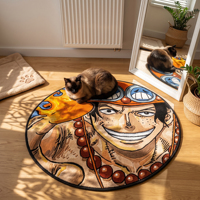 Wholesale Round Fashion Anime Design Rugs and Carpets Thick Anti-slip Washable Durable Custom Area Floor Mat for Home