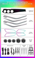 Kit de Actualización CC-CAR para Mercedes-Benz Clase A (W177), Luz Ambiental Dinámica y Colorida, Panel Decorativo LED para Interior de Coche, TPU ABS