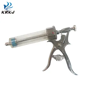 CETTIA KD160 color available veterinary zinc alloy handle automatic syringe 50ml for cow continue