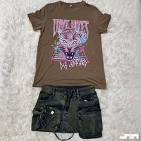 Ensemble jupe en jean délavée plissée au-dessus du genou et short pour filles avec t-shirt tendance, ensemble court deux pièces, streetwear Y2k, vêtements pour femmes