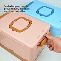 Boîte de rangement de jouets et d'outils en plastique pliable Portable Design Rectangle multifonctionnel pour coffre de voiture extérieur Style européen