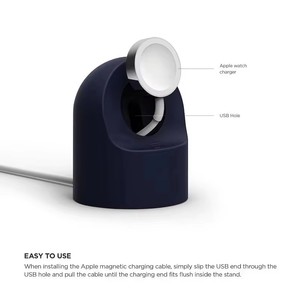 Base de Carga para <span class=keywords><strong>Apple</strong></span> <span class=keywords><strong>Watch</strong></span> en Oferta, Base de Silicona con Orificio de Carga, Diseño Simple - Product Image 4