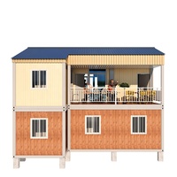 Maisons préfabriquées en conteneurs personnalisées en usine, 3 à 4 chambres, conteneurs de 40 pieds, maisons préfabriquées de luxe à deux étages, maison en kit, villa