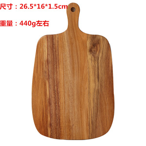 Planche à découper en bois d'acacia portable pour la cuisine planche à découper en bois massif pour fromage Steak fruits pour Camping en plein air - Product Image 6
