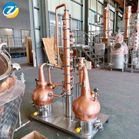 ZJ 20L Mini taille Double Pot encore cuivre Pot distillateur alcool faisant Distillation laboratoire utiliser encore Machine