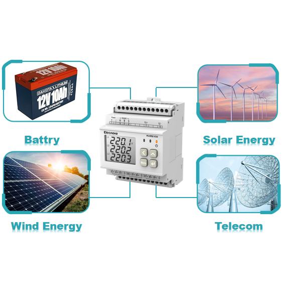 DC Digital Solar Energy Power Panel Meter Monitoring System Digital Solar Power Meter