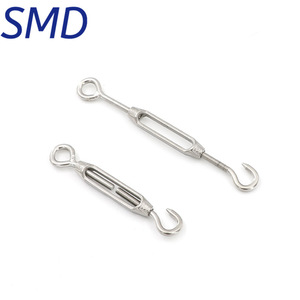 Tendeur SMD en acier inoxydable 304, corps ouvert, crochet et œillet, métrique, droite, poli, pour l'industrie générale - Product Image 2