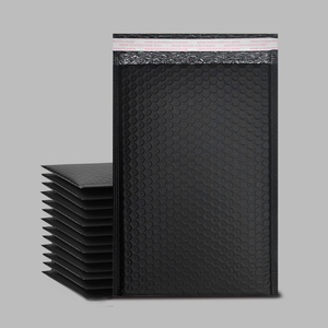 Sac à bulles en film co-extrudé biodégradable écologique noir 40x45+5CM, épais, pour cosmétiques, bijoux, CD, enveloppe personnalisée avec logo - Product Image 1