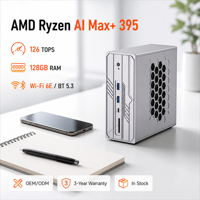 Factory Direct Sale Durable Mini PC AMD Ryzen AI Max+ 395 Desktop Mini Computer for University Computer Room Language Center