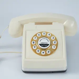 Eski moda Vintage antika telefon kulübesi düğün kaydedici ses ziyaretçi defteri, kapalı açık olay için ses sesli ziyaretçi defteri