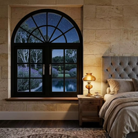 Ventanas y puertas de aluminio de estilo australiano Ventanas abatibles personalizadas Ventana de doble acristalamiento Ventanas coloniales australianas