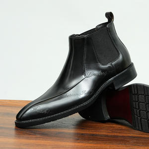 Nouvelles Bottes Imperméables Hiver-Automne Style Classique Polyvalent Décontracté Montantes pour Hommes en Cuir Véritable Evergreen Height - Product Image 2