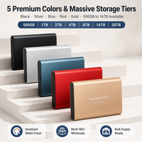 SSD externe portable USB 3.1 Type-C, boîtier métallique, disque SSD haute vitesse pour ordinateur portable et ordinateur de bureau, options de capacité multiples