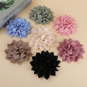 เครื่องประดับผมดอกคามิลเลียผ้าหลายชั้น ทำมือ DIY สำหรับตกแต่งวันเกิดเด็ก - Product Image 1
