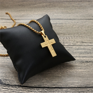 <b>Cross</b> Pendant Necklace Zinc Alloy Unisex Gift Jewelry - Product Image 3