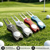 Kit d'outils de réparation de divots de golf premium avec marqueur de balle et clip pour chapeau, pour réparation personnalisée