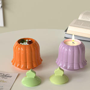 YS campanas modelado tarros de velas molde de silicona con tapa caja de almacenamiento de yeso contenedor molde de fundición DIY decoración de Navidad fabricación - Product Image 1