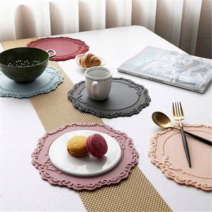 Factory Custom Logo Round Lace Silicone Coasters Silicone Coaster for Drink Oft Pvc <b>Cup</b> <b>Mat</b> Tea <b>Cup</b> coaster - Product Image 3