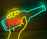 Enseignes LED Néon pour Publicité, Décoration Intérieure, Chambre, Bar, Restaurant, IP65 Étanche, Télécommande, Acrylique