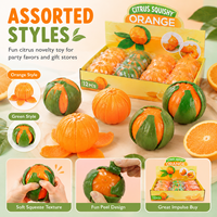 Simulatie Ontluchting Oranje Soft-gel Plastic Stressverlichting Schilfruit Speelgoed Knijp- en knijpfunctie Decompressie Langzaam terugveren