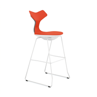 Tabouret de bar haut Gaosheng moderne et durable en plastique et métal avec base métallique pour usage commercial, salon, salle à manger, maison, bureau