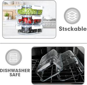 Hot Sales Pressed Eco-Friendly Microwave Safe <b>Glass</b> Food Container Leakproof Bento Lunch <b>Box</b> Meal Prep Storage Kitchen Use - Product Image 3