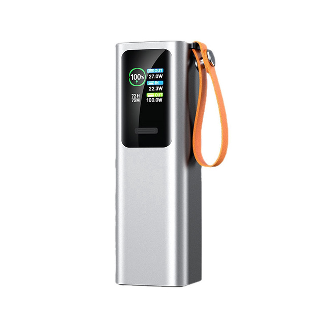100W PD Fast Charge Power Bank TFT Color Screen Digital Display Large Capacity Portable External Battery for Laptop Mobile Phone