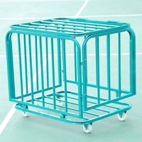 KWO-Panier à roulettes en métal pour terrain de sport en plein air, rangement portable, cage de basket-ball pliable pour football, vente en gros