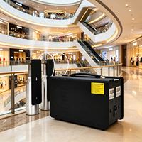 Diffuseur d'arômes d'huiles essentielles intelligent en métal noir, personnalisable, pour hôtels, avec contrôle par application, pour grands espaces