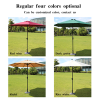 Sombrilla de Patio de Acero y Hierro de Alta Calidad Personalizable para Gimnasio, Hotel, Muebles de Exterior, Playa y Jardín, Stock Barato Disponible
