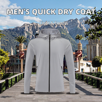 Veste de sport légère personnalisée pour homme, portable, séchage rapide, avec logo, capuche respirante, réfléchissante, imperméable, couleur unie