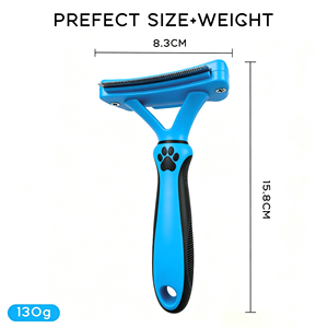 Nouvelle Conception Peigne à Démêler les Poils pour Animaux de Compagnie, Lame Métallique pour Éliminer les Sous-Poils, Brosse pour Chats et Chiens - Product Image 2