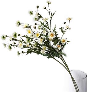 Flores de Margarita Secas Artificiales de Seda al por Mayor de Fábrica - Estilo Vintage Realista Hecho a Mano para el Hogar y Fiestas de Navidad - Product Image 1