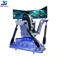 Simulador de Carreras para PC 6DOF, Dinámico de 6 Ejes, VR, 3 Pantallas, Máquina de Juego de Carreras, Construcción de Metal y Fibra de Vidrio, Interior/Exterior