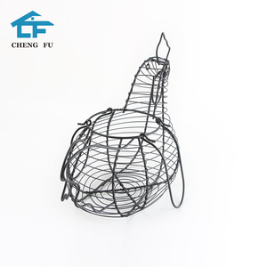 Fornitore diretto della fabbrica di filo di metallo di gallina di pollo a forma di uovo di raccolta cestino di immagazzinaggio - Product Image 3