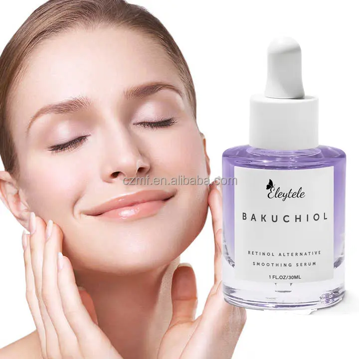 Private Label Korean Skincare Anti aging Bakuchiol Retinol Alternative Smoothing Serum, Moisturizing, Anti-wrinkle Face Serum