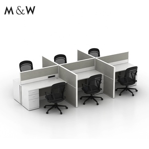 M & W مصنع الأثاث التجاري <span class=keywords><strong>4</strong></span> أشخاص قسم خاص محطة عمل مكتب مقصورة - Product Image 6