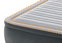 INTEX 64448 Queen Size 2,36mX1,52mX86cm Aufblasbare Doppelmatratze mit Eingebauter Elektrischer Pumpe