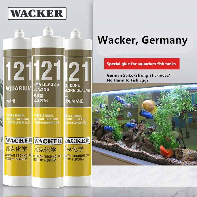 Wacker 121 Professional Aquarium Organic Silicon Sealant Acid Fish