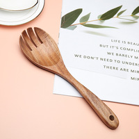 Ensemble d'ustensiles de cuisine en bois de teck naturel pour la maison et la cuisine, cuillères en bois pour la cuisine, ustensiles en bois antiadhésifs