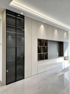 <b>TV</b> Unit Cabinet White PVC Classic <b>TV</b> <b>Stand</b> Cabinet Panel Furniture Living Room Furniture Wooden Modern Chinese Home Custom - Product Image 2