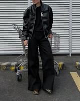Veste de motard sur mesure en cuir PU avec fermeture éclair sur le devant et bouton de moto de rue pour hommes fabricant de veste