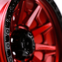 Jantes en alliage Beadlock tout-terrain XL rouge et noir 17/18/20 pouces 6 trous 112 PCD jante mate pour Toyota Hilux Prado Tank 300