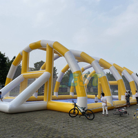 Terrain de football gonflable pour jeux sportifs commerciaux, team building, arène de football gonflable, terrain de football gonflable, tente de terrain de football